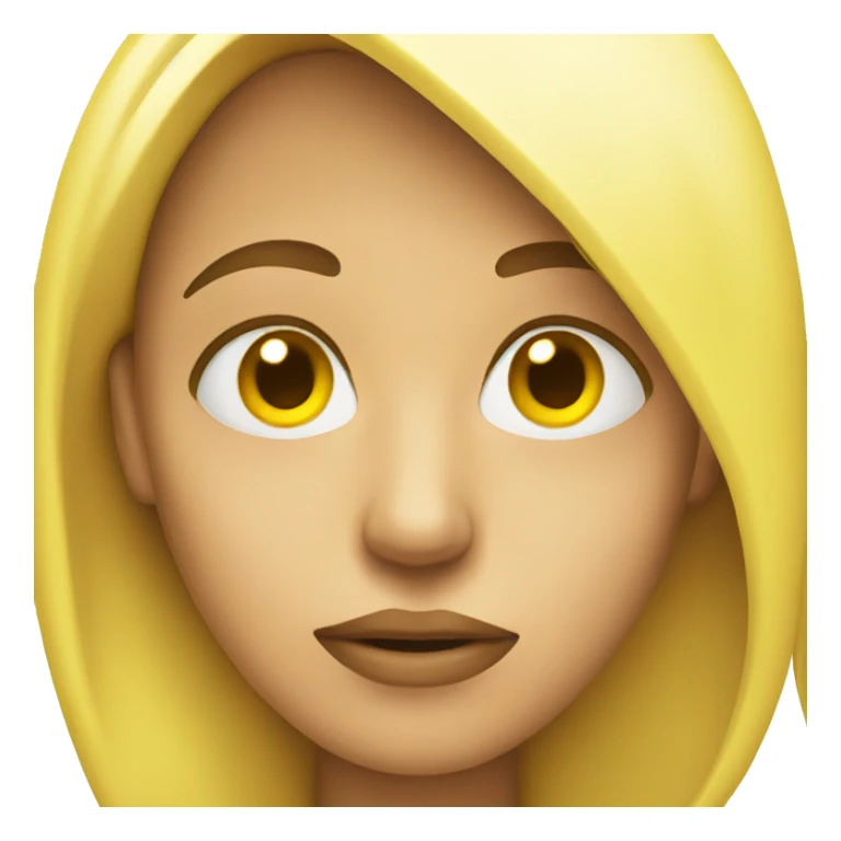 Side eye yellow face sticker