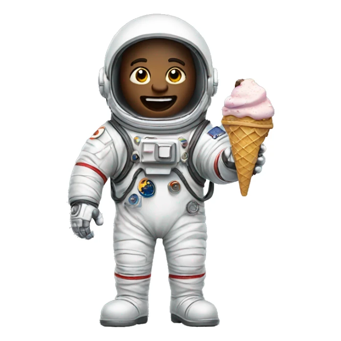 Astronaut with an ice cream  sticker