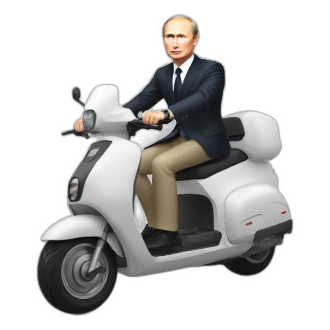 Putin on electric scooter sticker