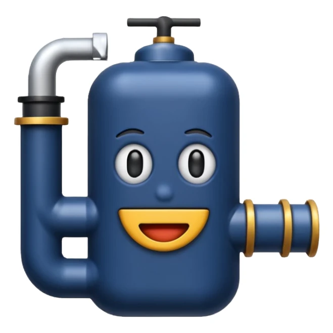 navy blue boiler emoji modern sticker