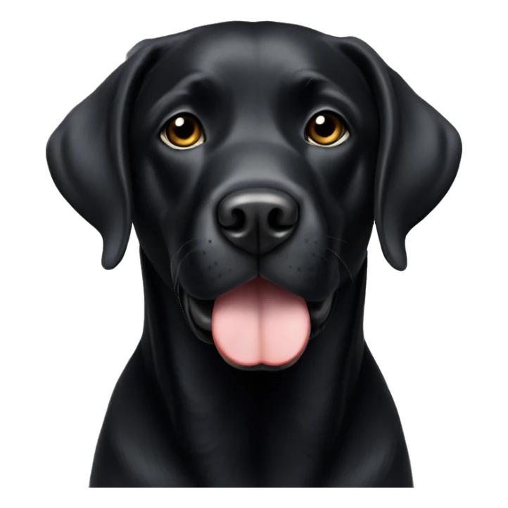 Black Labrador with white on chest  sticker