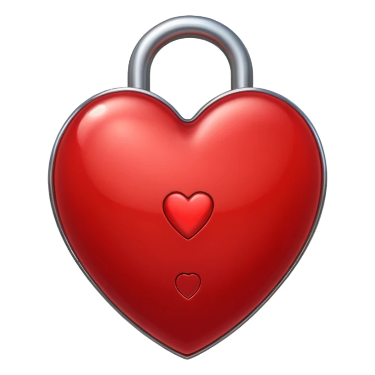 Red heart is locked sticker