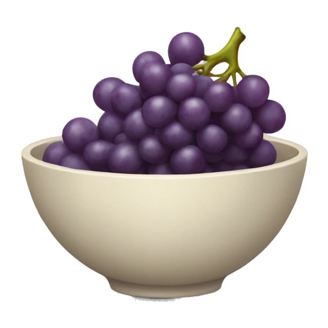Bowl with grapes  sticker