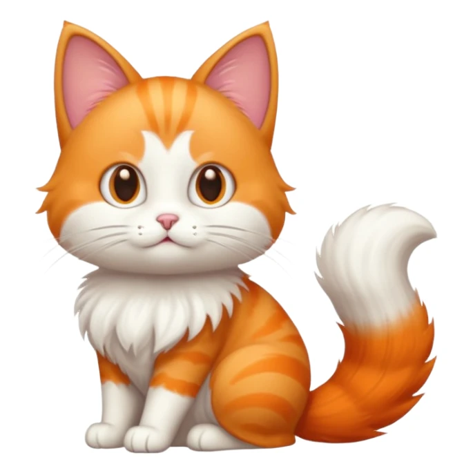 Cat with Fluffy Tails sticker