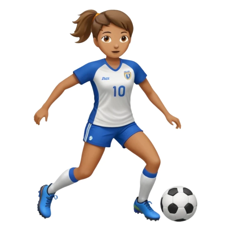 una donna che gioca a calcio sticker