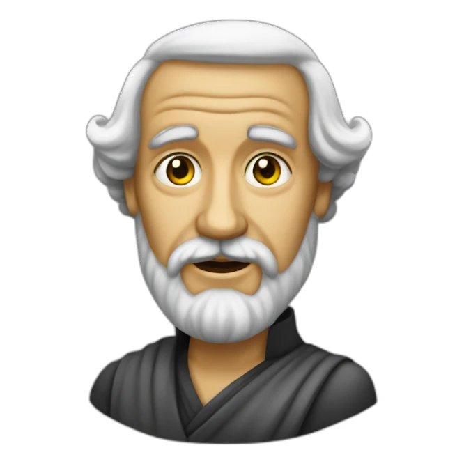 Aristoteles con anteojos negros sticker