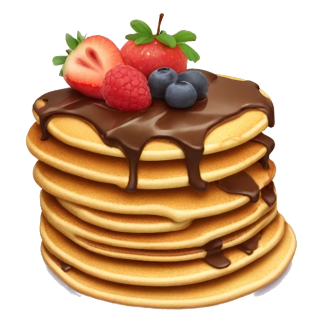 Pancake with chocolate and fruit  sticker
