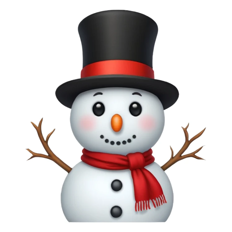 Red snowman cute sticker