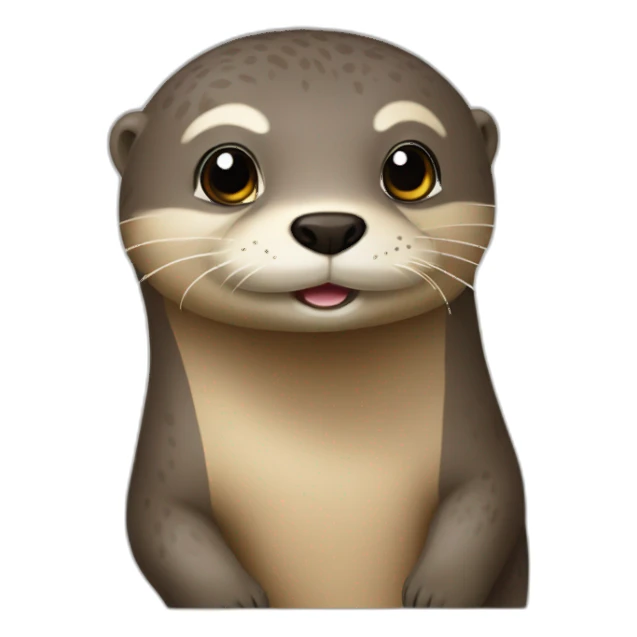Loutre sur un zi sticker