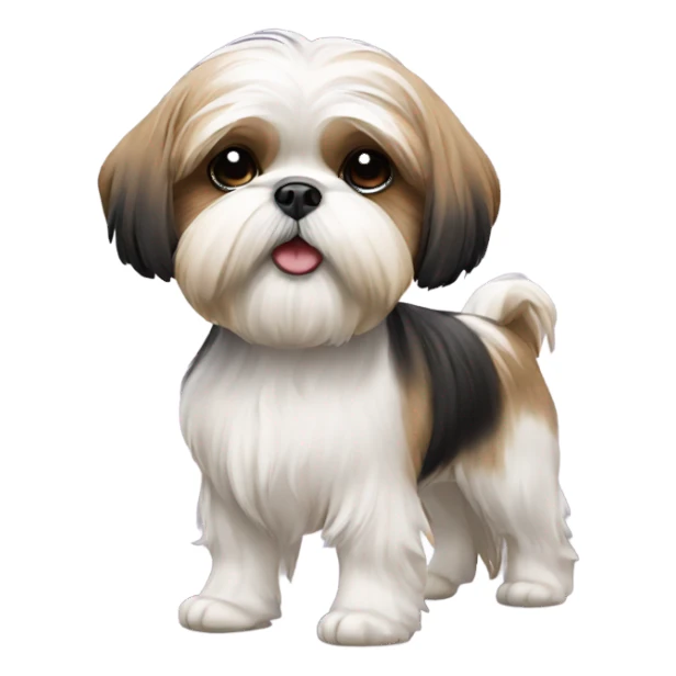 Shih tzu walking person sticker