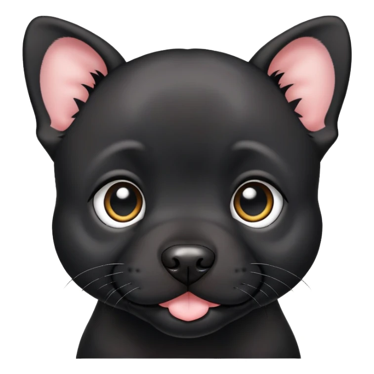 Black Pittbull puppy sticker