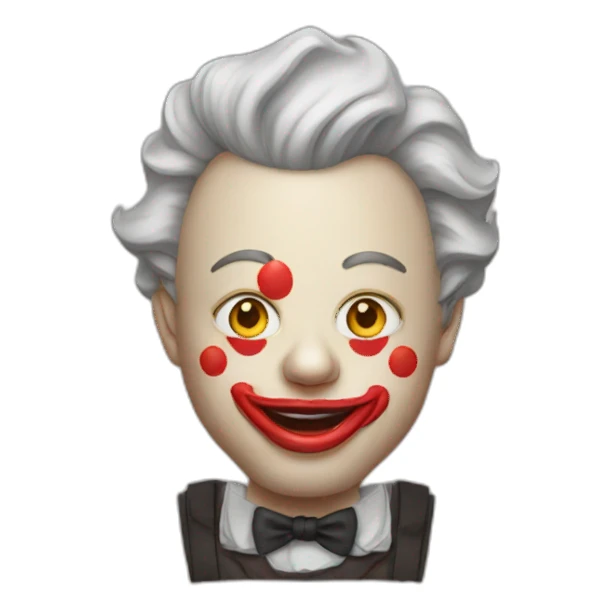 elon musk clown costume sticker
