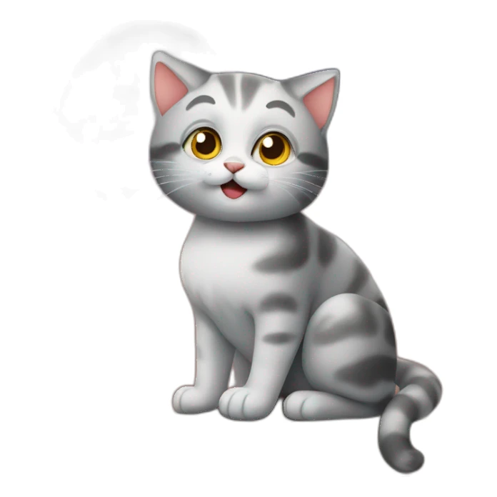 Gatito mirando la luna  sticker