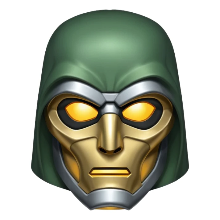 Doctor Doom silver mask sticker