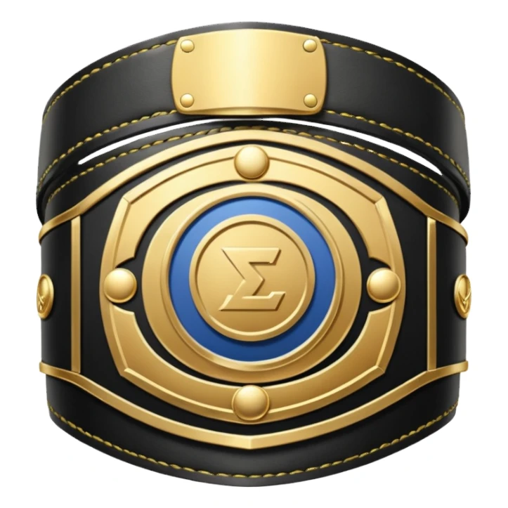 One championship belt sticker