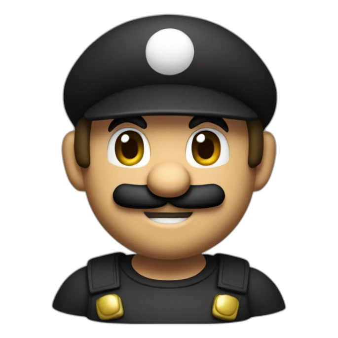 Mario en noir sticker