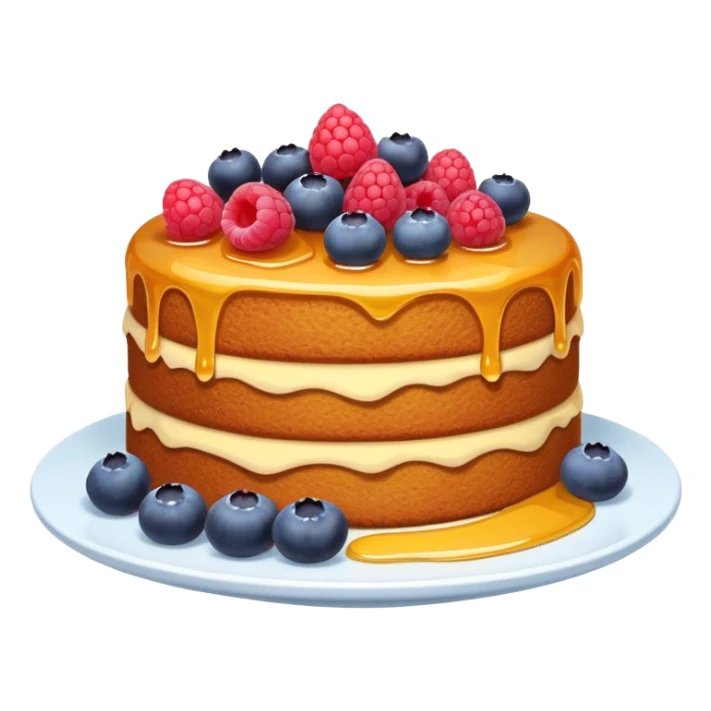 honey cake with berries sticker