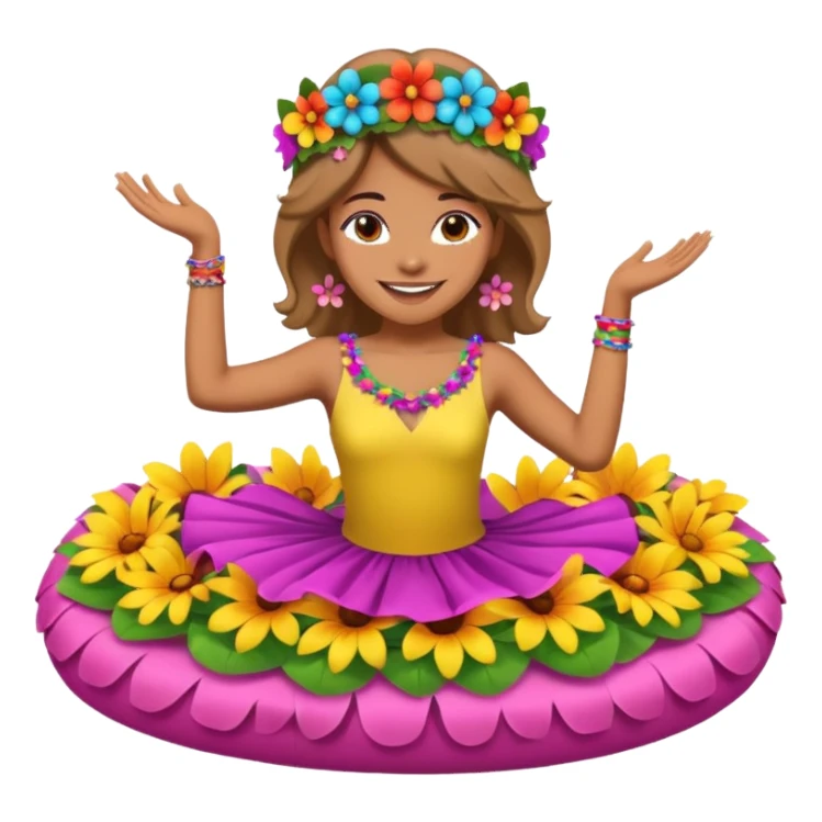 Dancer on the Flower float  sticker