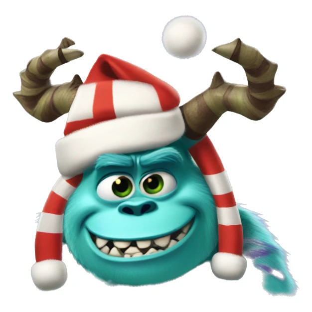 Monsters Inc christmas mood sticker