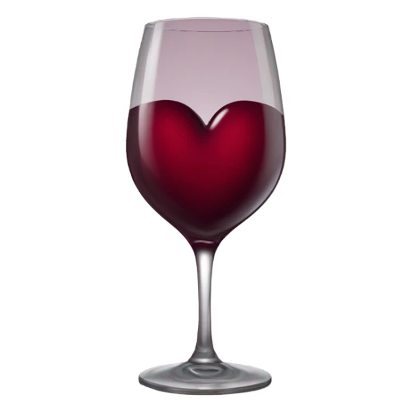 Wine red heart  sticker