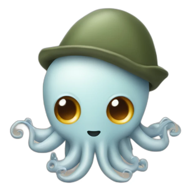 Squid wearing a beret sticker