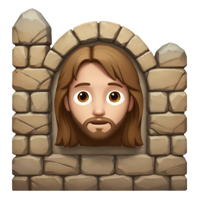 Jesus peaking over a wall sticker