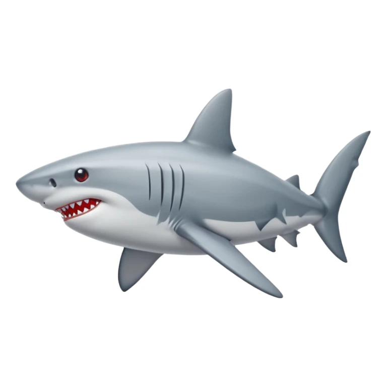 Shark wearing red shoes sticker