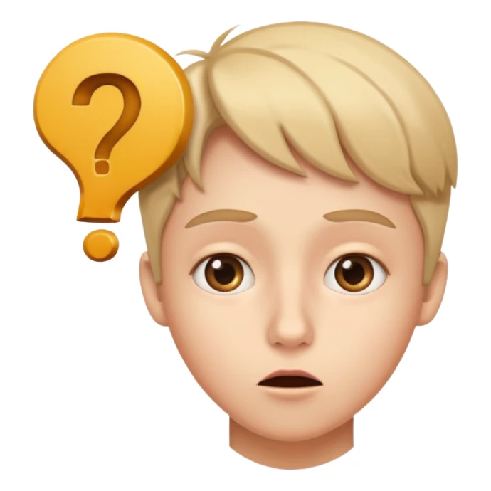 question mark face sticker