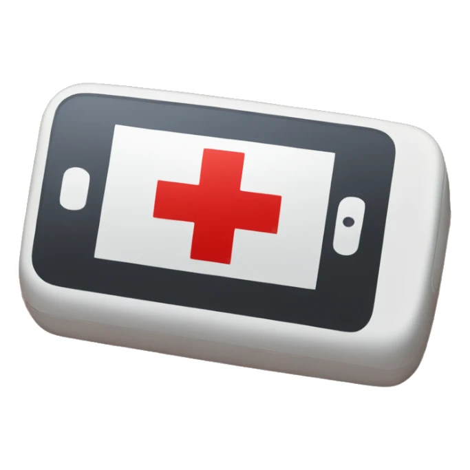mobile phone in a red cross sticker