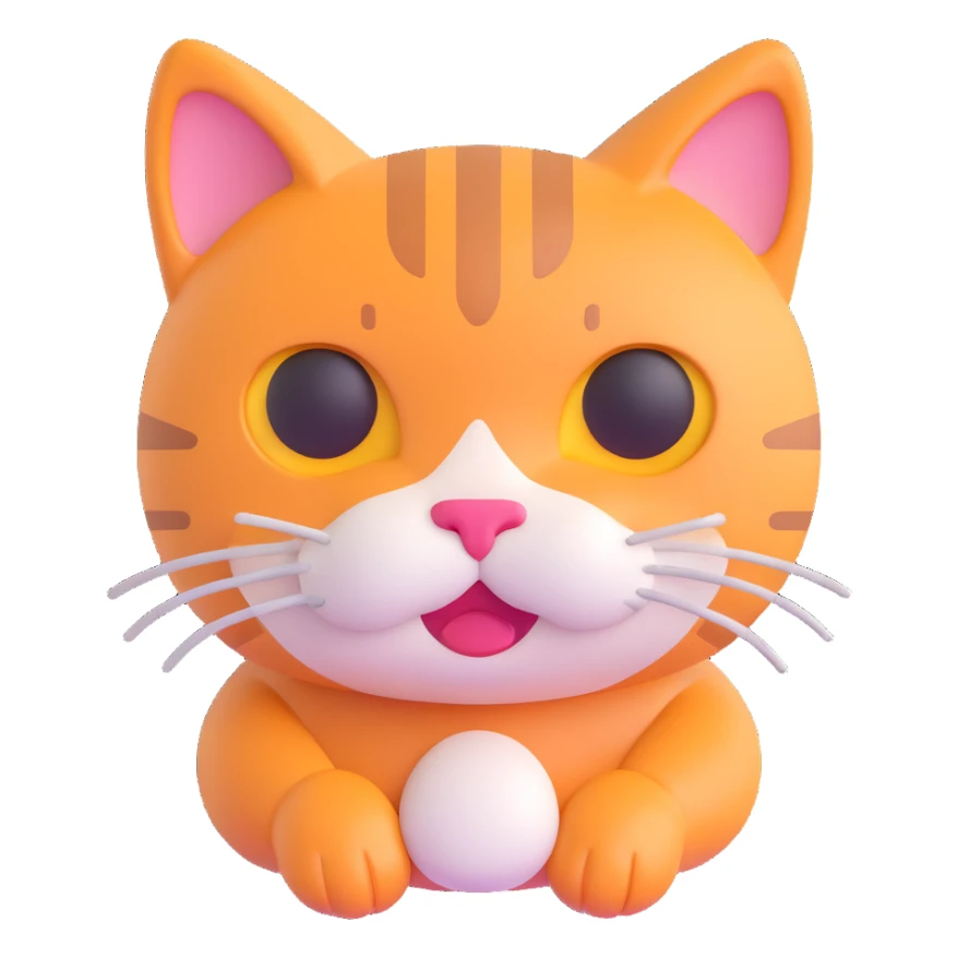 A cute cat emoji sticker