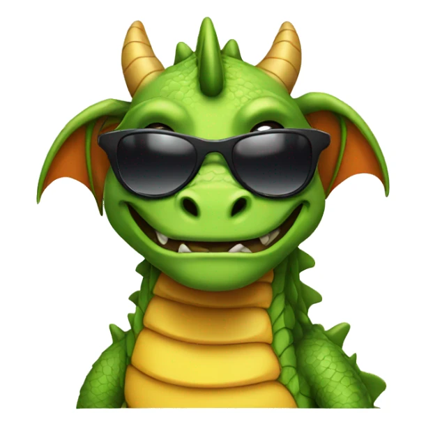 Dragon wearing sunglasses sticker
