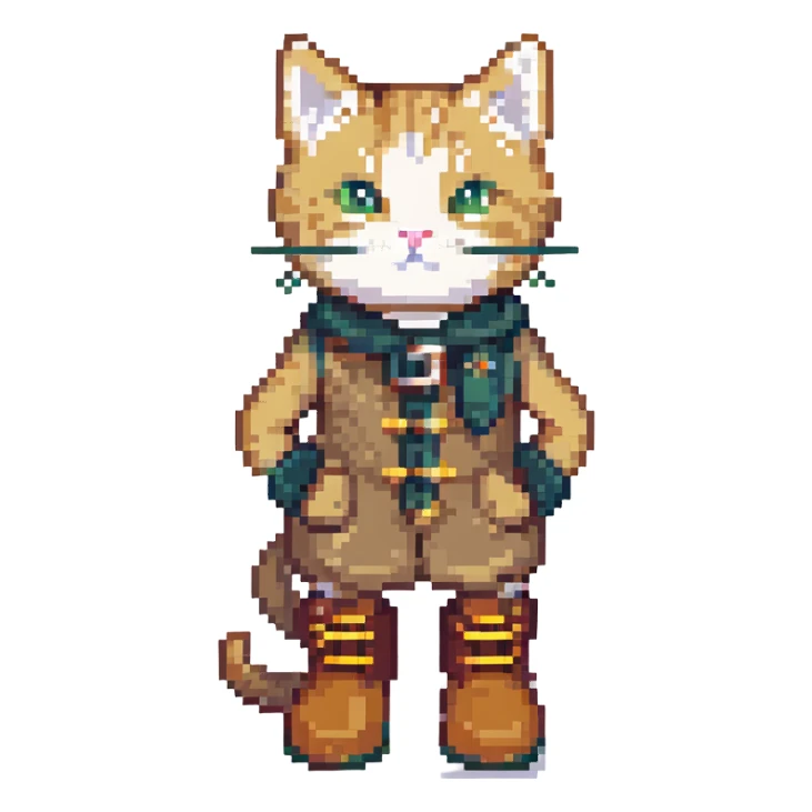 A cat wearing boots sticker