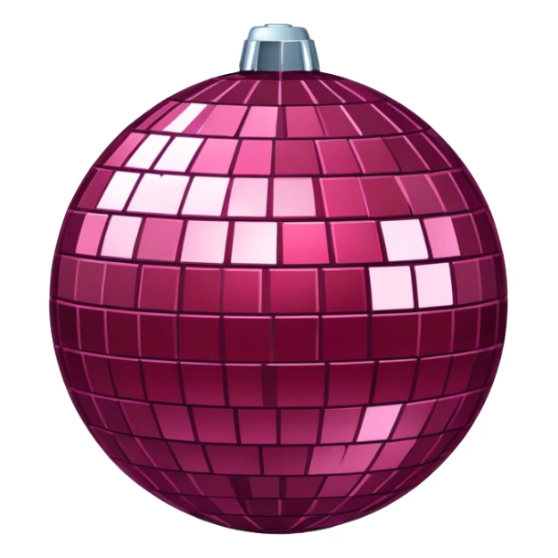 Disco Ball burgundy color sticker