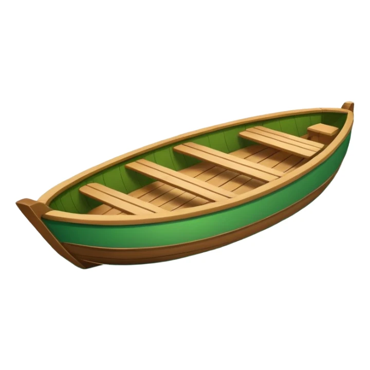 green boat in cartoon  sticker