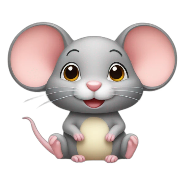 Cute mouse sitting sticker