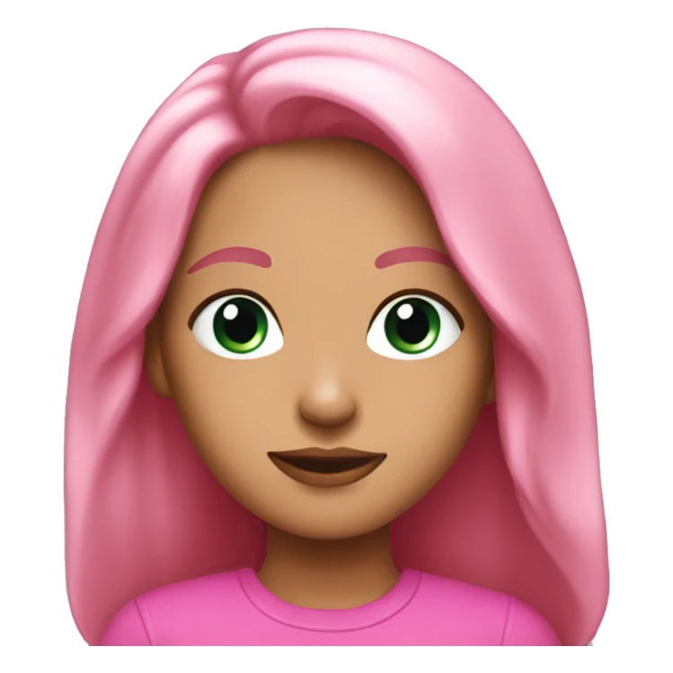 Brunnete girl with pink sticker