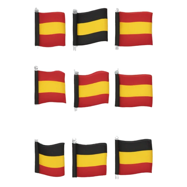 black and red rectangular flag with yellow circle in the middle  sticker