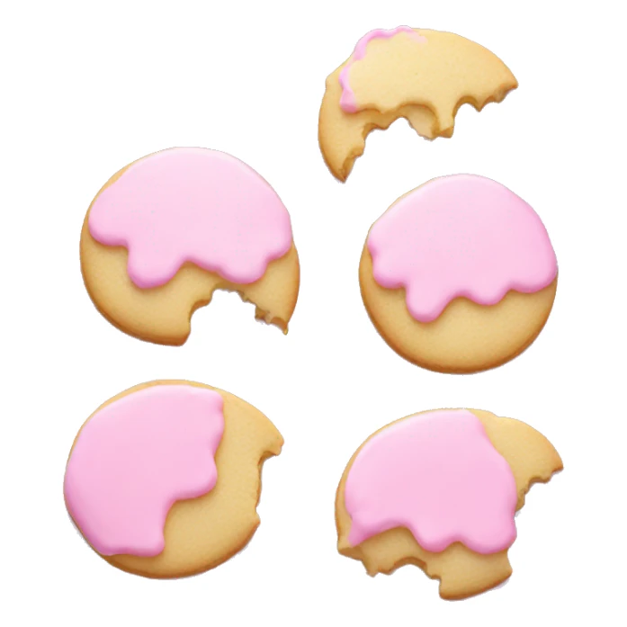 Sugar cookie with pink frosting  sticker