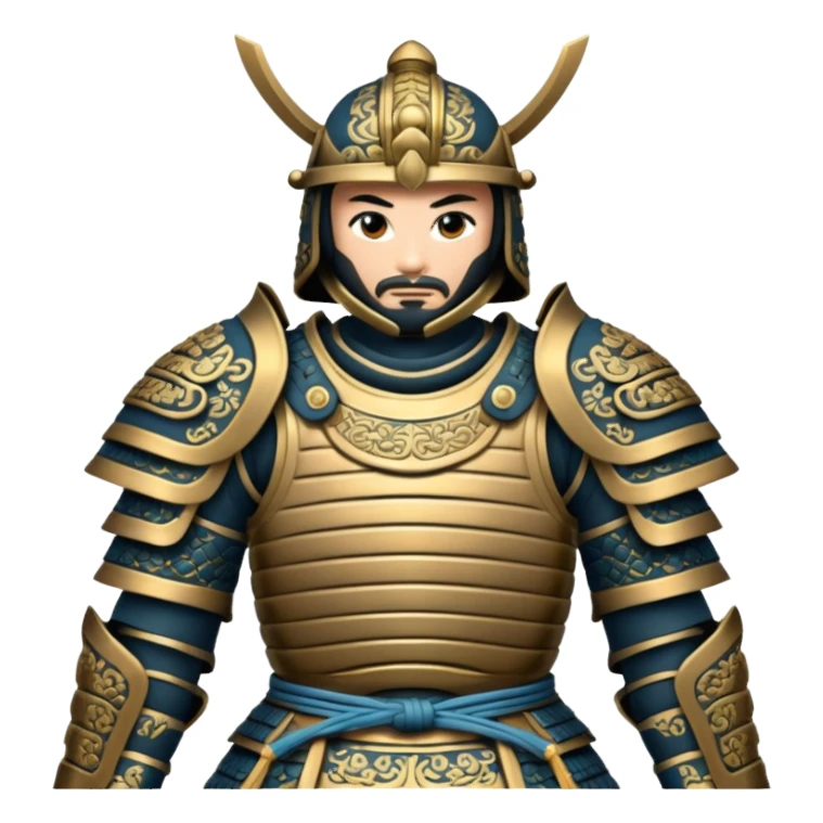 asia samurai armor without a person sticker