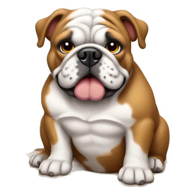 english bulldog construction site sticker