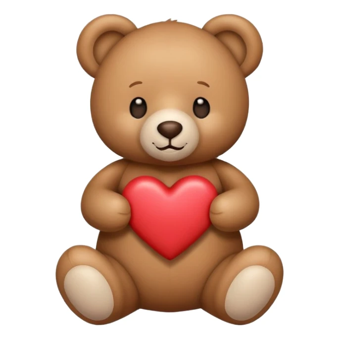 Teddy bear with love heart  sticker