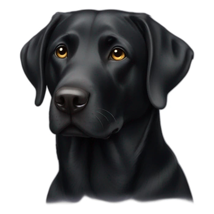 white nose black labrador sticker
