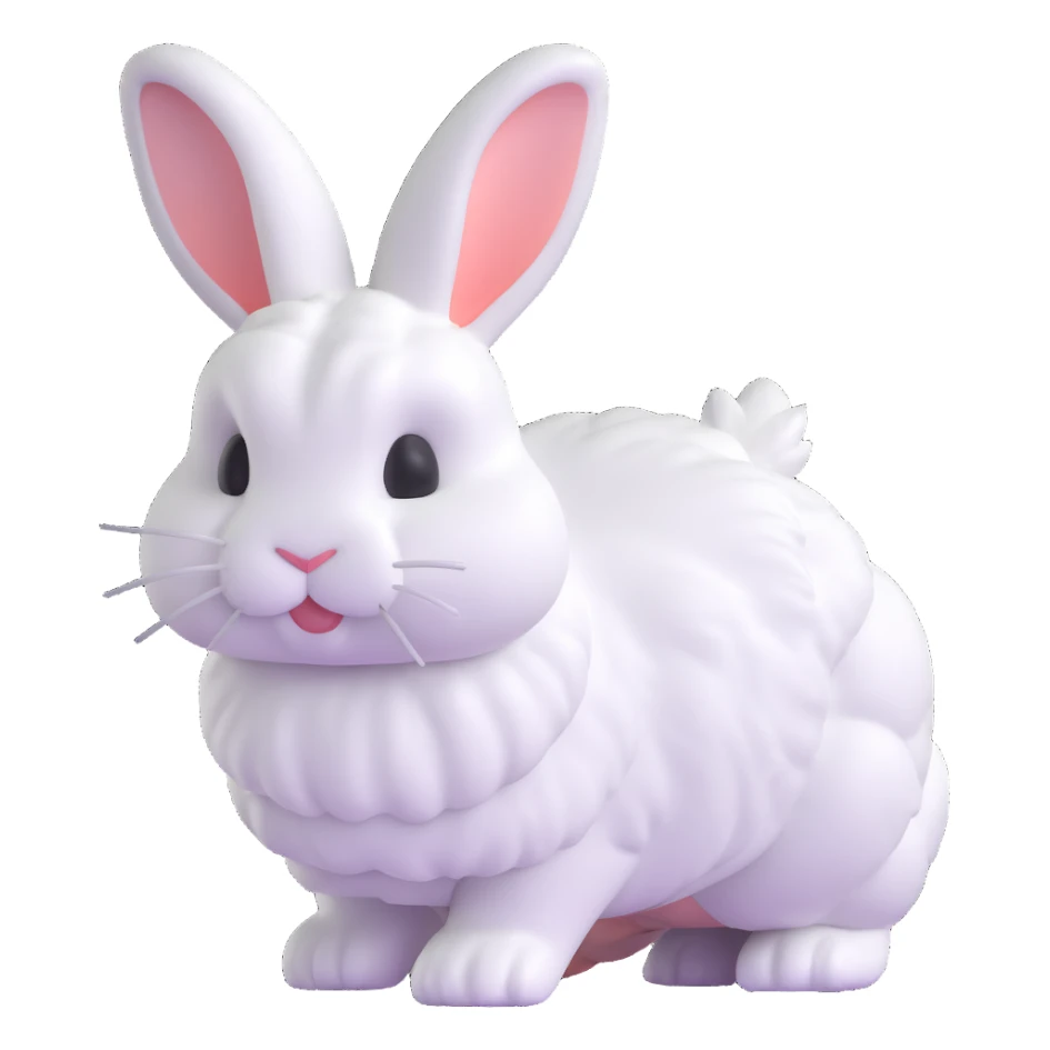 fluffy rabbit lapin sticker