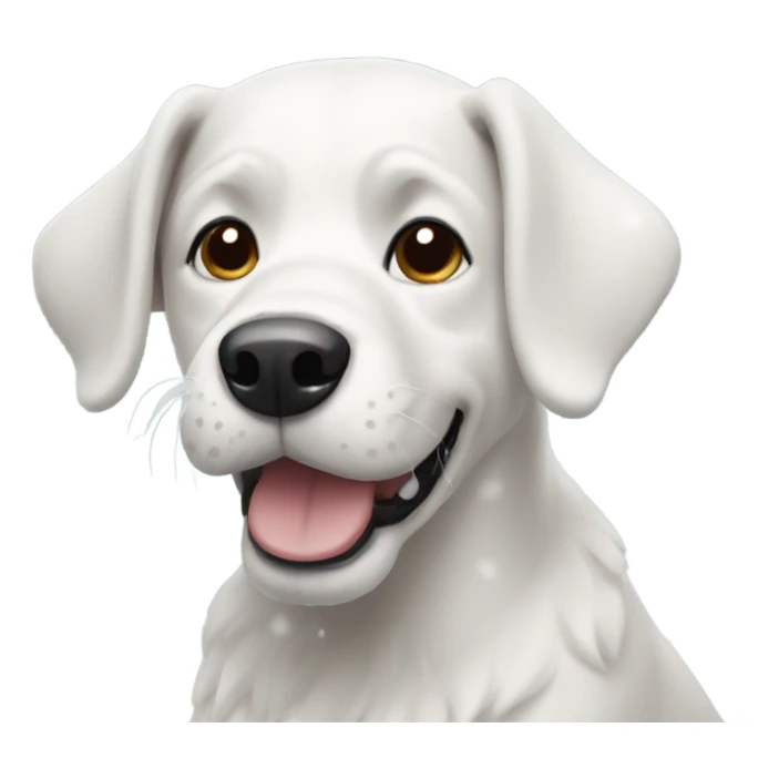 Dog in the snow sticker