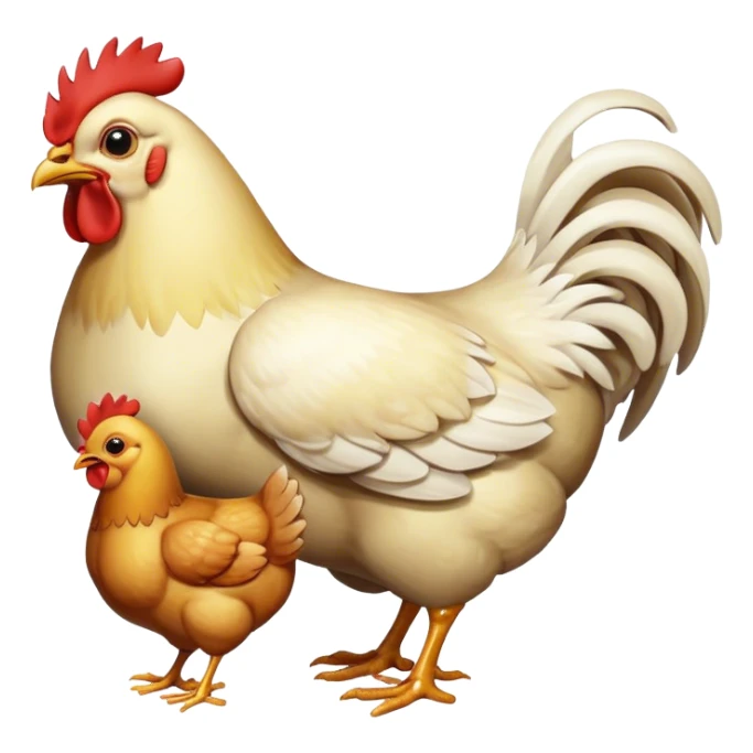 make chicken eaton a chicken eating chicken  sticker