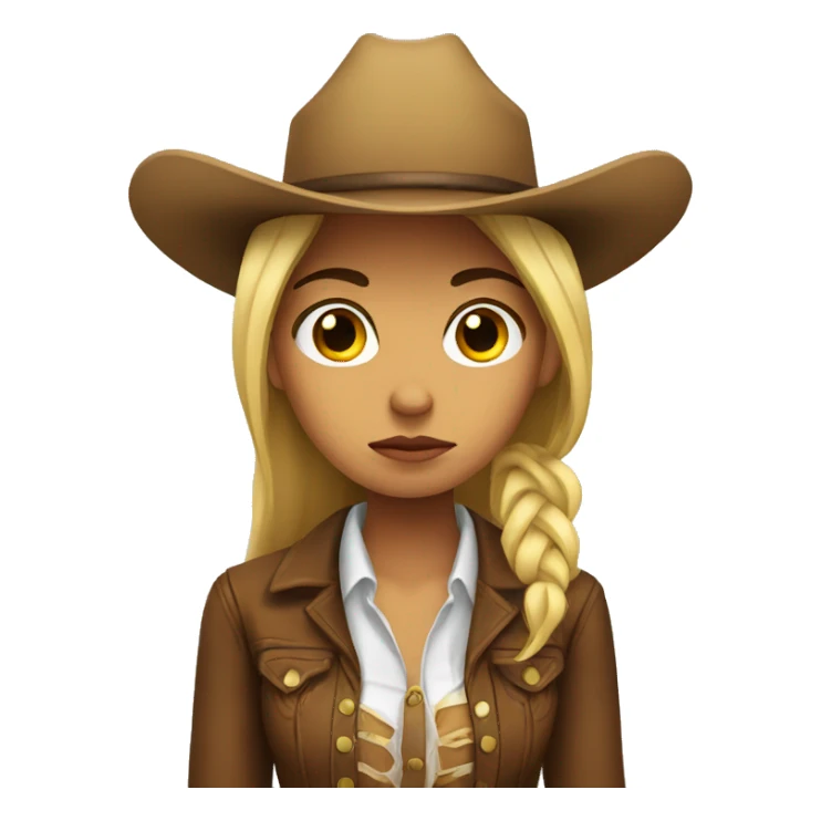 Sad cowgirl sticker