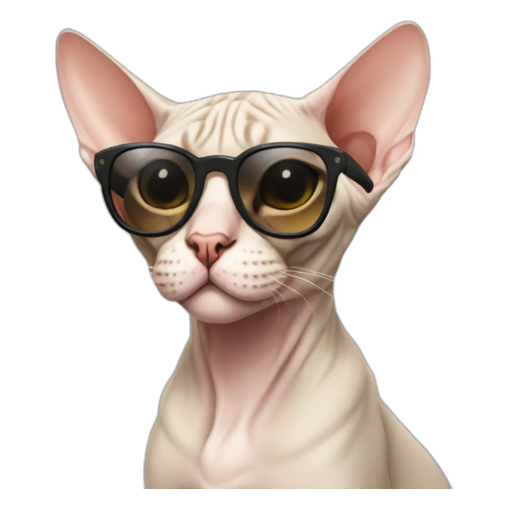 Sphynx cat with sunglasses sticker