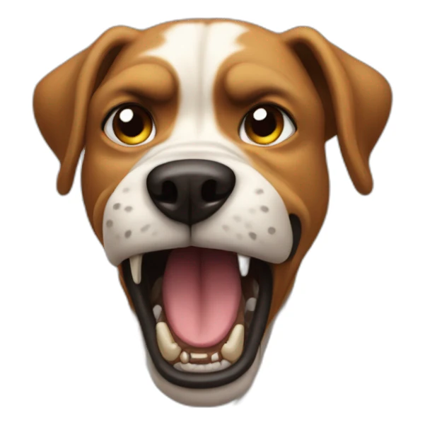 A very angry dog with bare gums. sticker