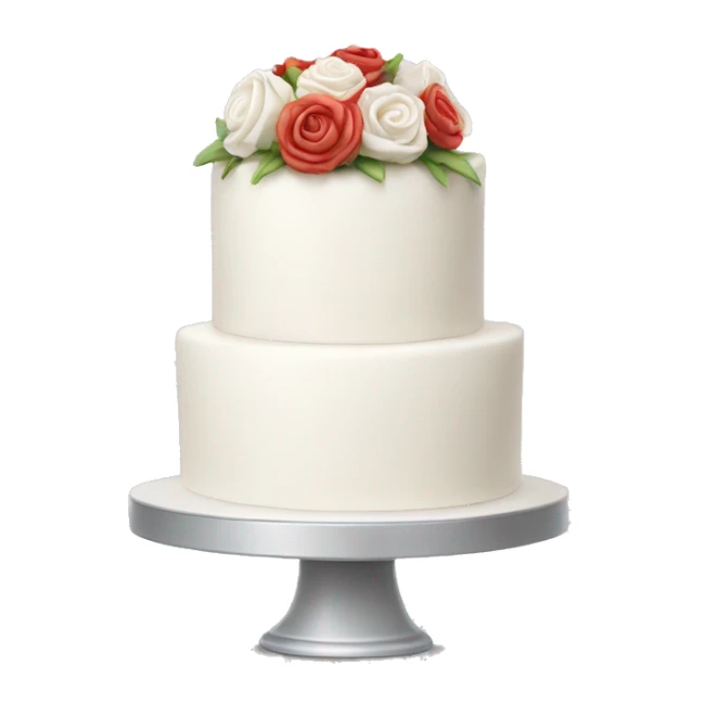 White Wedding cake with no flowers sticker