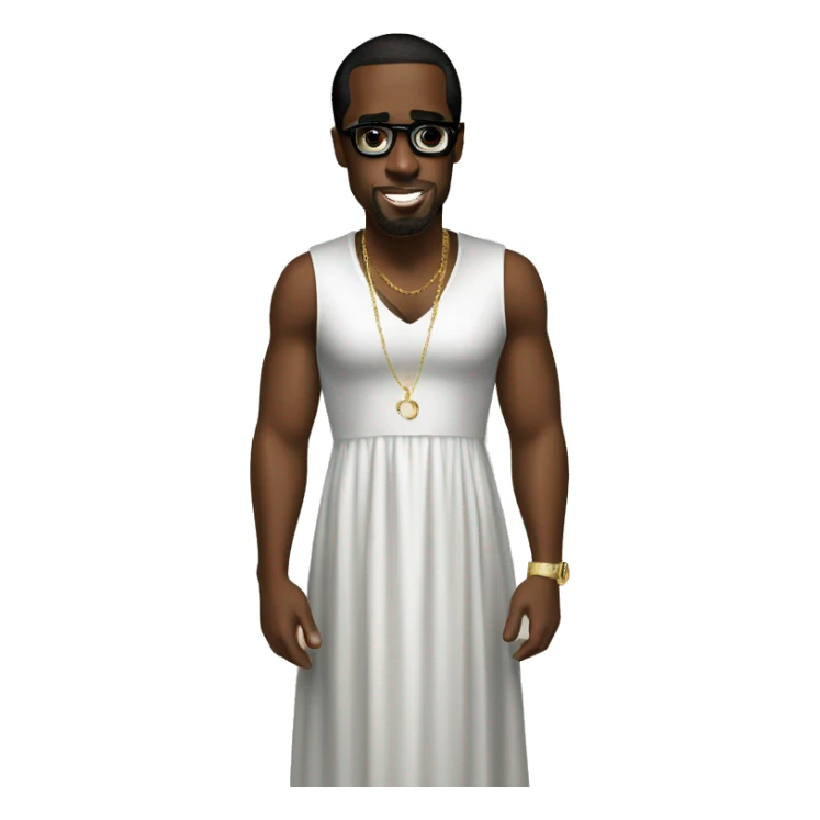 P Diddy with a dress on sticker